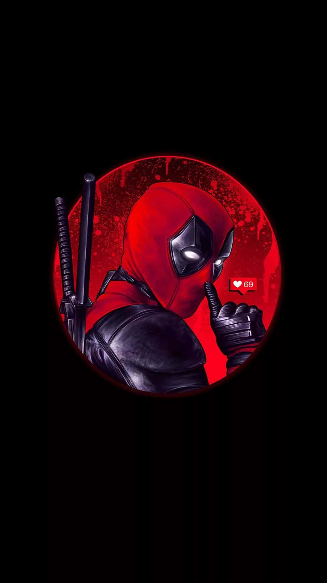 Deadpool, iPhone, red suit, Full HD Phone Wallpaper