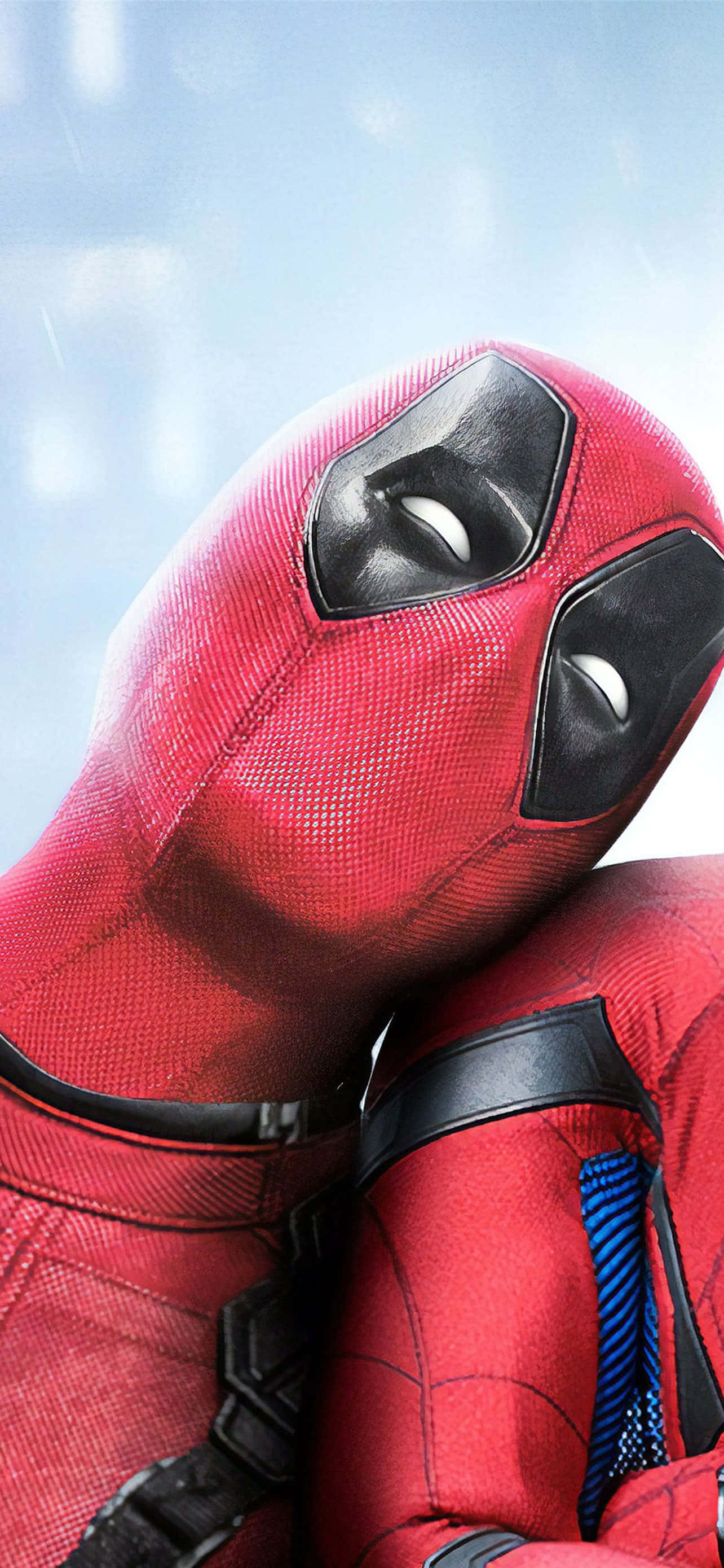 Deadpool, iPhone, red and black suit, 2K Phone Wallpaper