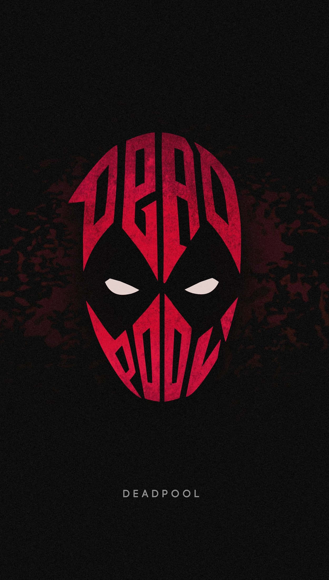 Deadpool, red Deadpool mask logo, white eyes, Full HD Phone Wallpaper