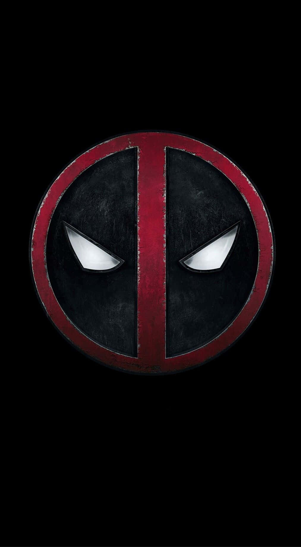 Deadpool, Deadpool logo, glowing white eyes, HD Phone Wallpaper
