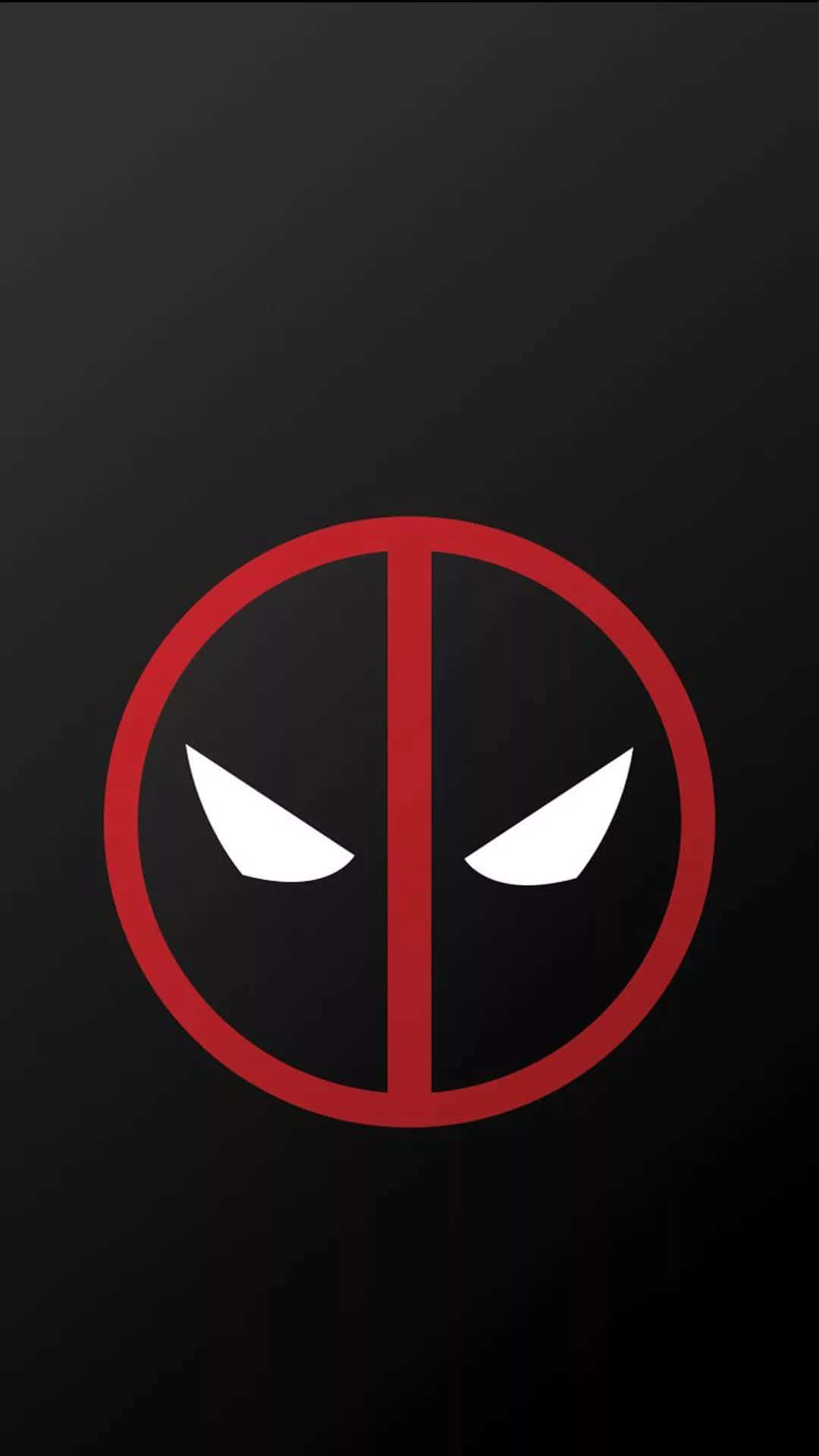 Deadpool, iPhone, red and black Deadpool logo, Full HD Phone Wallpaper