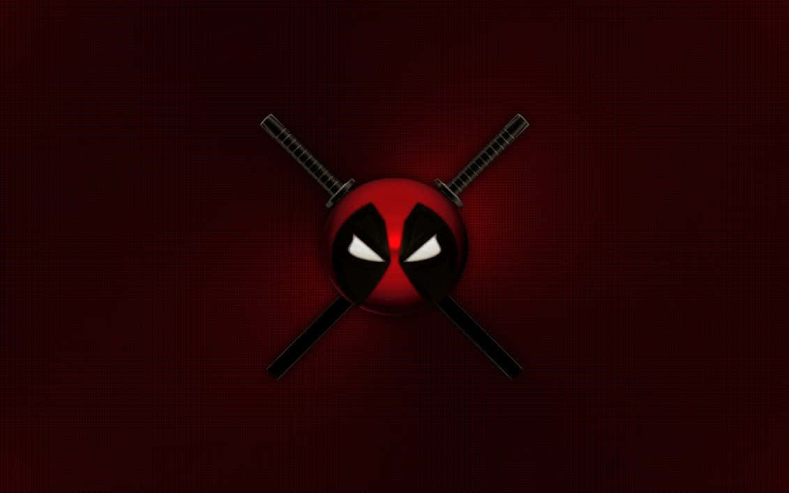 Deadpool Mask, red Deadpool mask, glowing white eyes, SD Desktop Wallpaper