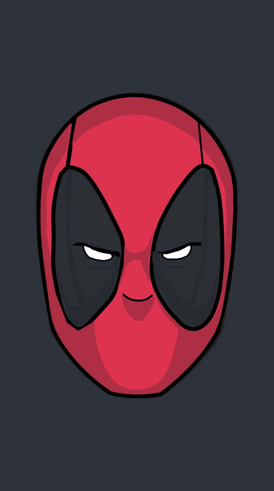 Deadpool Mask, red and black coloring, smug expression, HD Phone Wallpaper