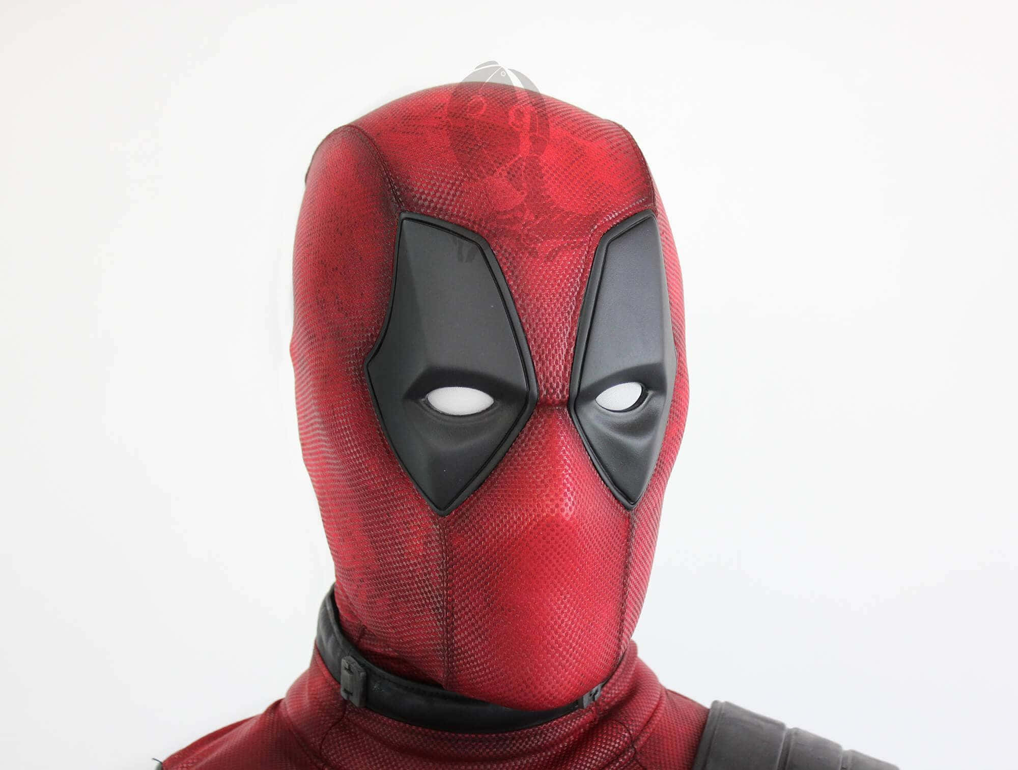 Deadpool Mask, red and black, white eye lenses, Full HD Desktop Wallpaper