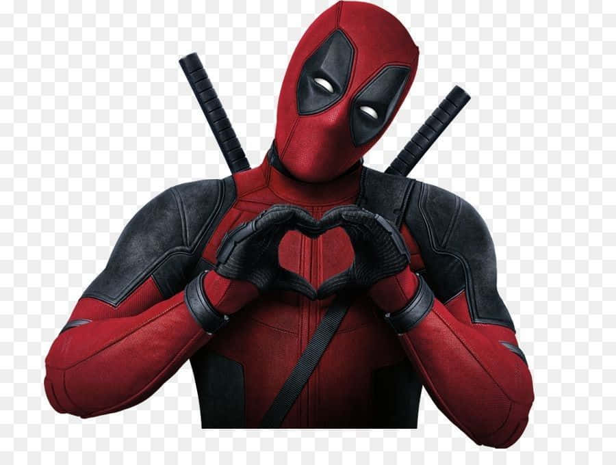 Deadpool, red and black suit, iconic mask, SD Desktop Wallpaper