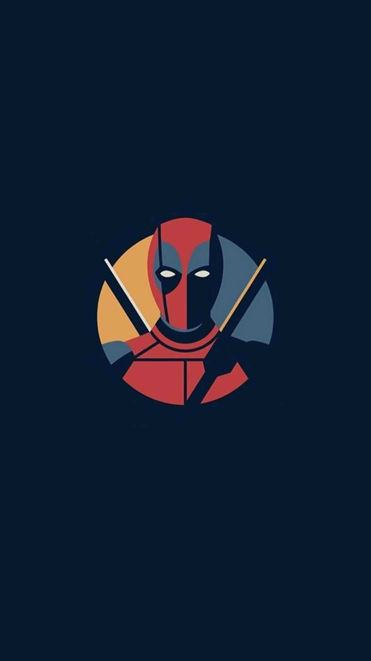 Deadpool, red and black, dual katanas, 2K Phone Wallpaper