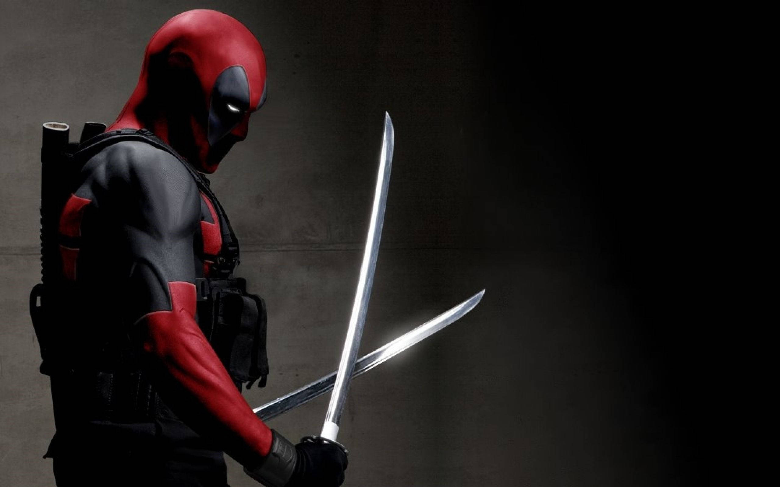 Deadpool, movie, swords, 2K Desktop Wallpaper