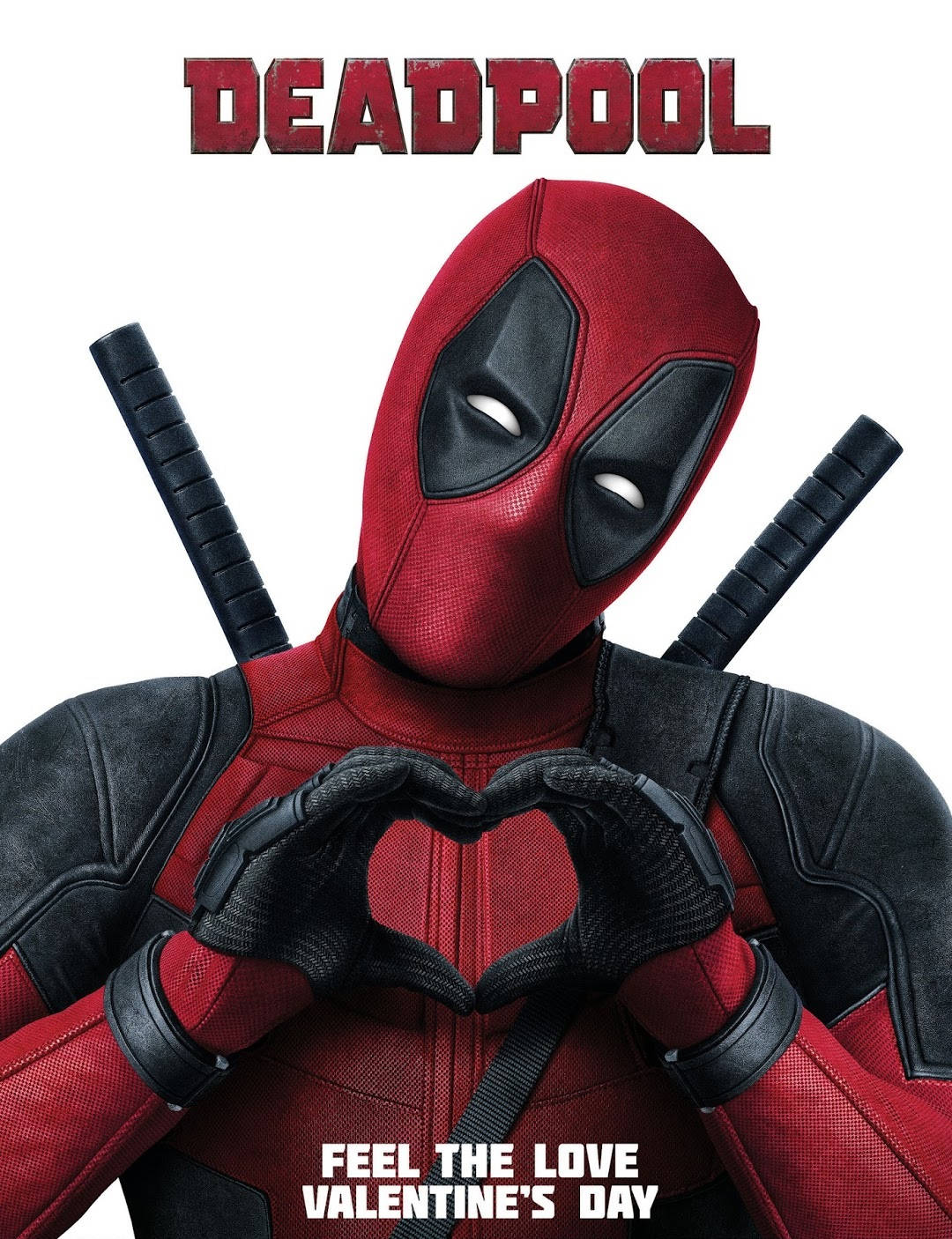 Deadpool, red and black suit, gloved hands, HD Phone Wallpaper