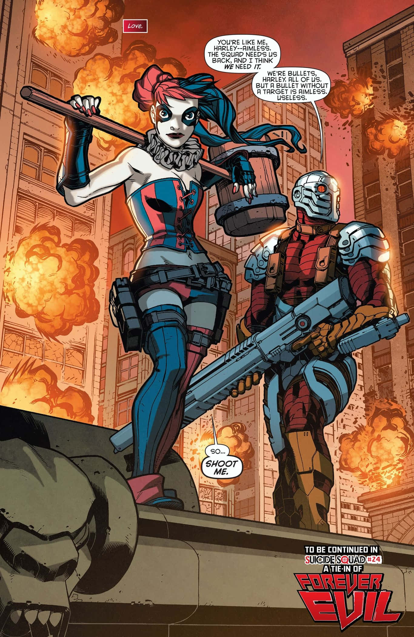 Deadshot, Harley Quinn, robotic soldier, Full HD Phone Wallpaper