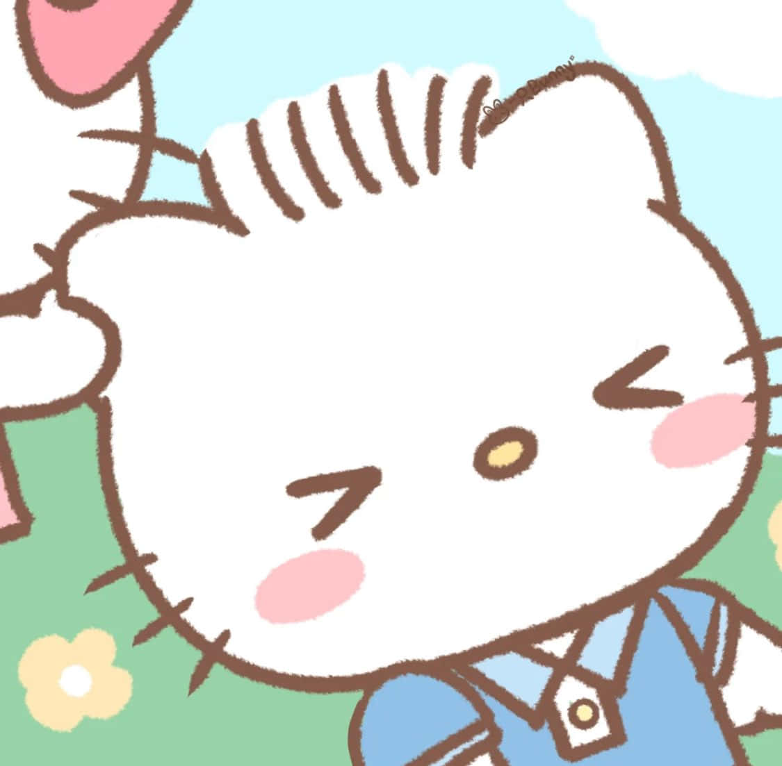 Dear Daniel, pink cheeks, blue shirt, SD Desktop Wallpaper