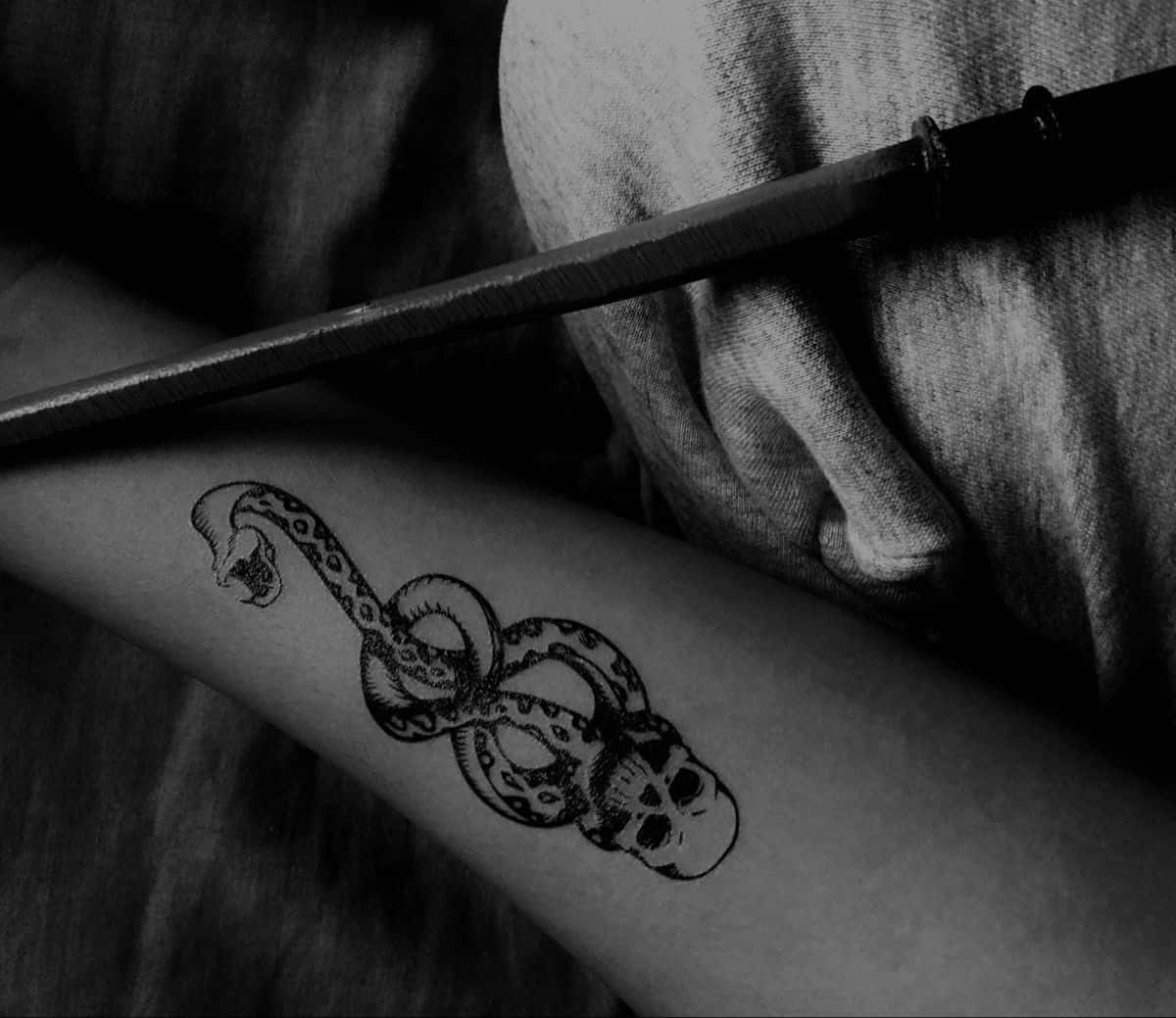 Death Eaters, coiled snake, skull, SD Desktop Wallpaper