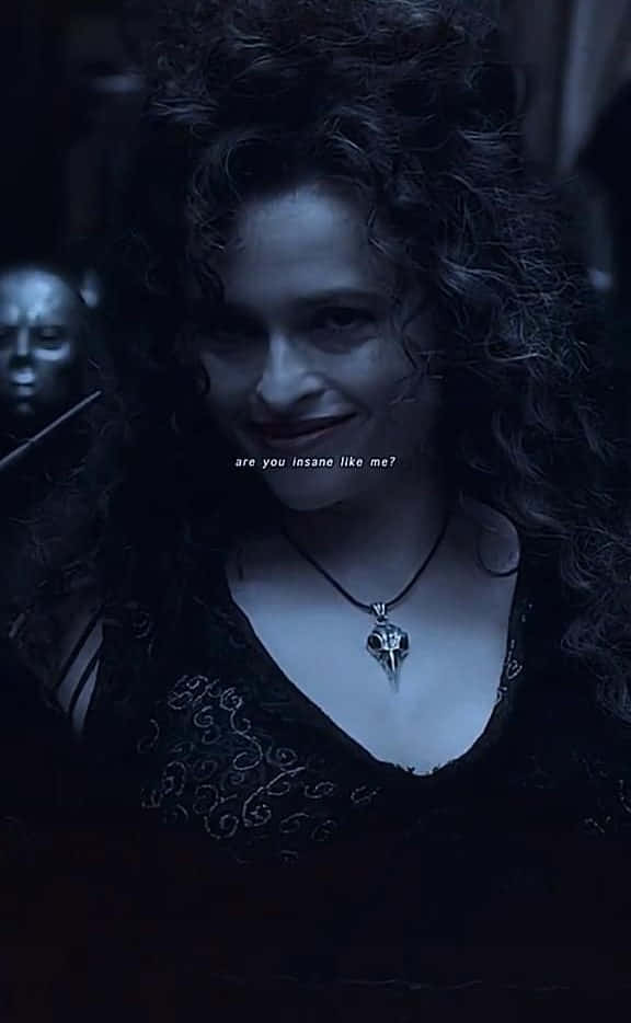 Death Eaters, dark blue lit, woman with wild curly hair, SD Phone Wallpaper