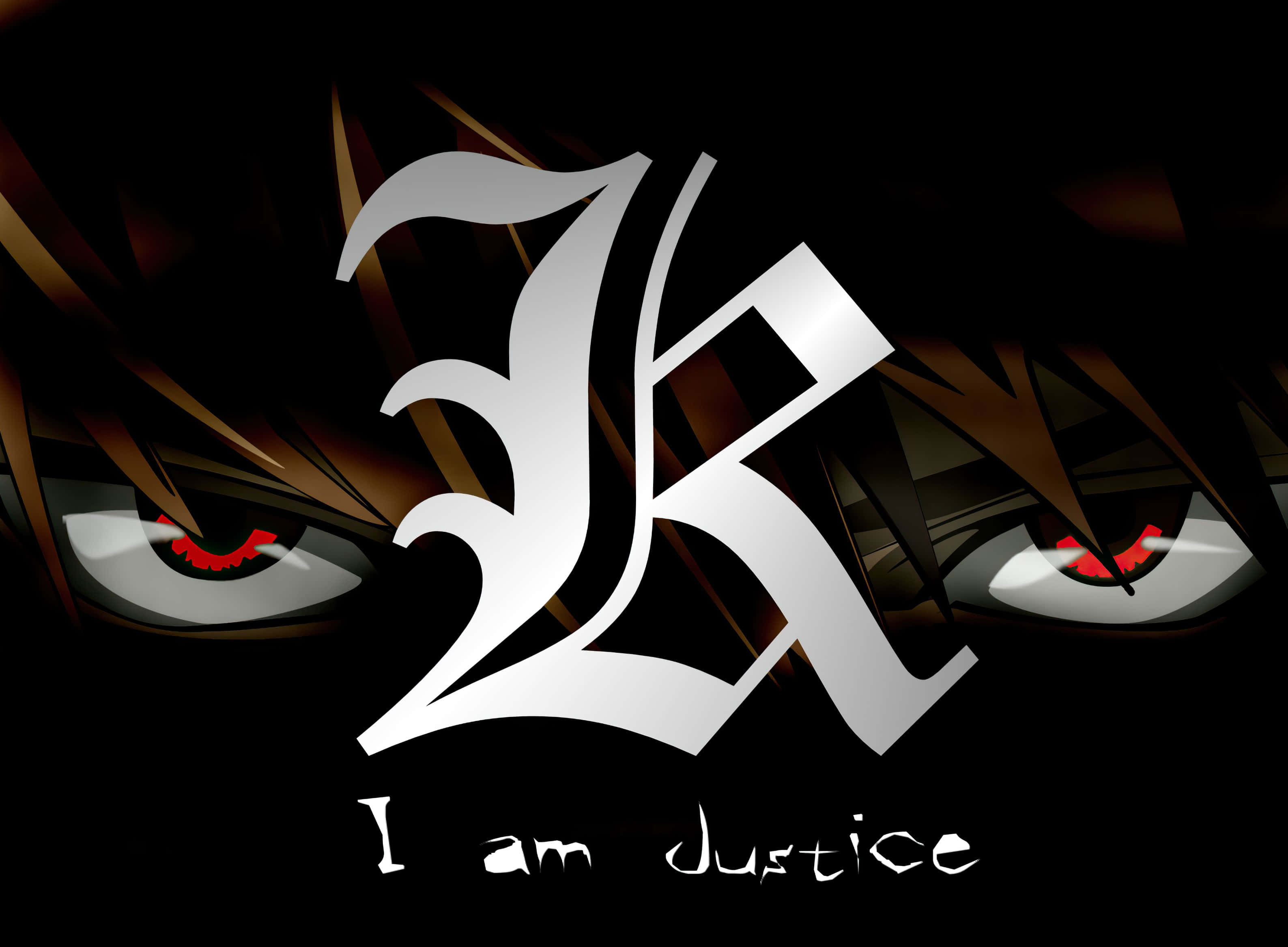Death Note 4K, glowing red eyes, dark hair, 2K Desktop Wallpaper