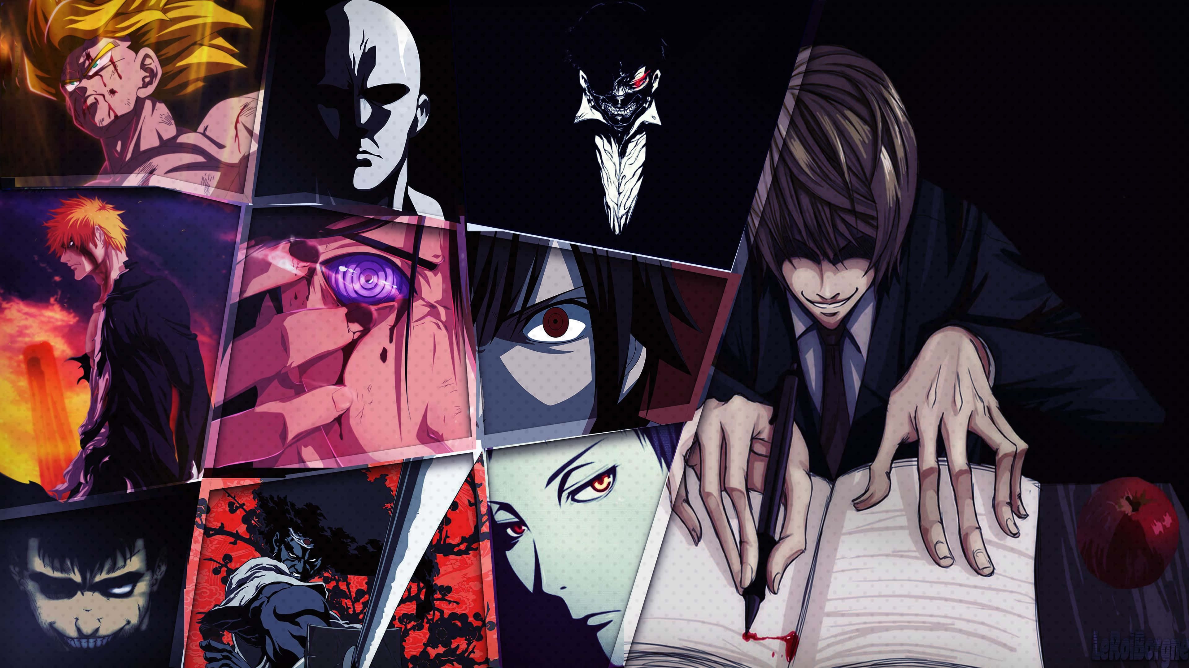 Death Note, 4K, anime characters, 4K Desktop Wallpaper
