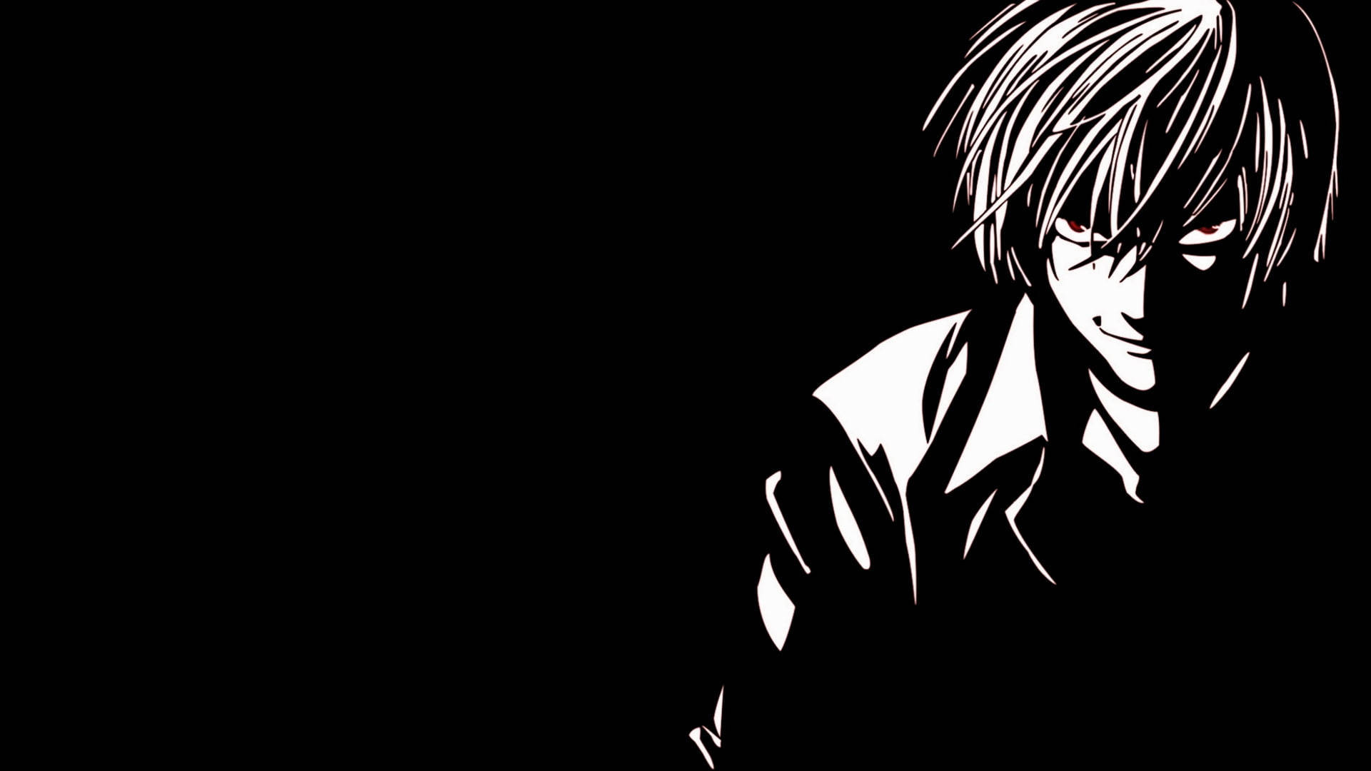 Death Note Aesthetic, anime character, spiky hair, Full HD Desktop Wallpaper