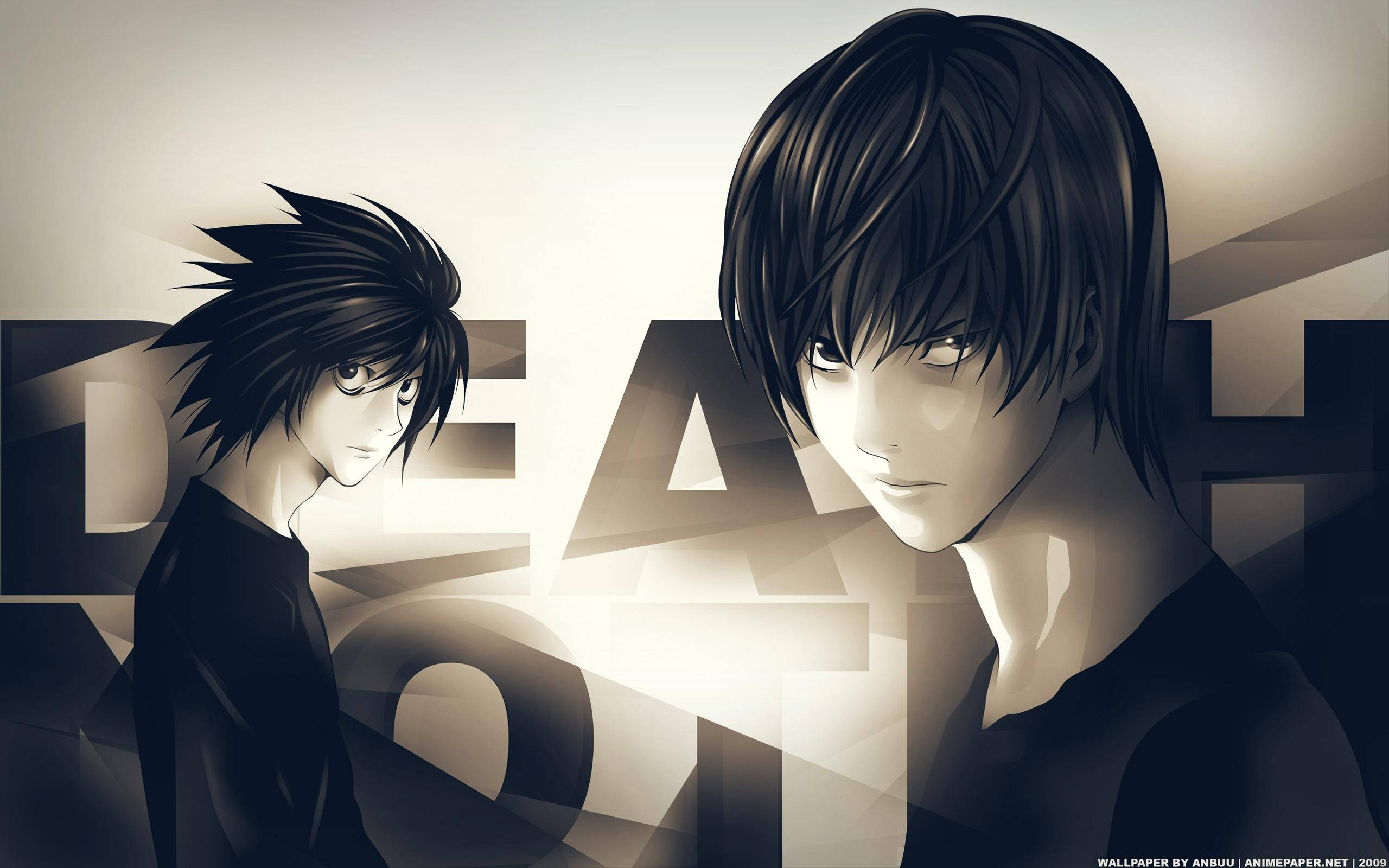 Death Note, L, Light, 2K Desktop Wallpaper