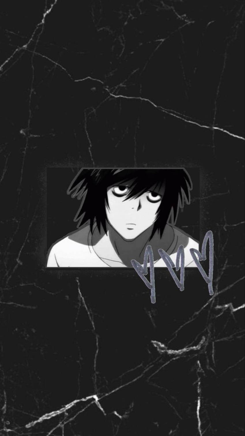 Death Note, monochrome, anime character portrait, HD Phone Wallpaper