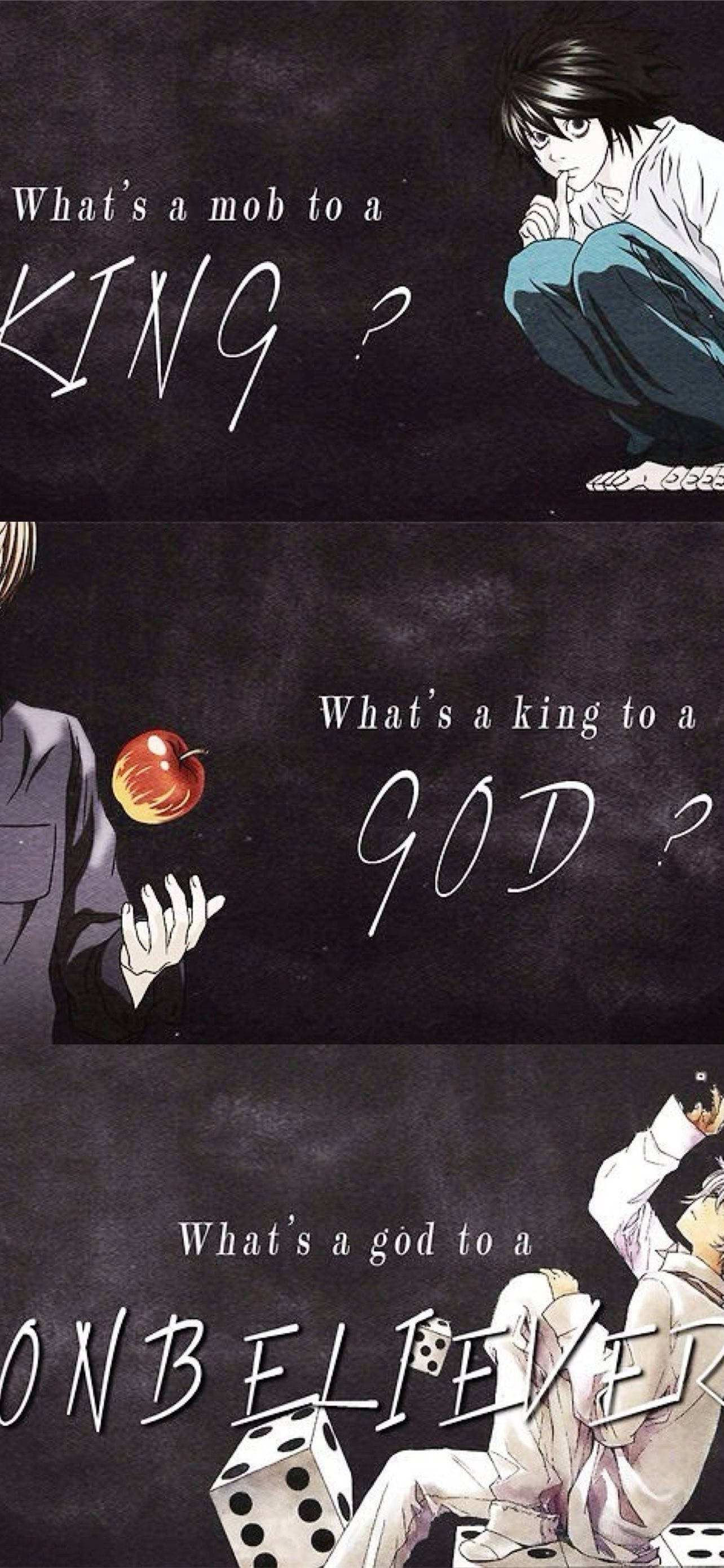 Death Note, anime characters, dark chalkboard background, 2K Phone Wallpaper
