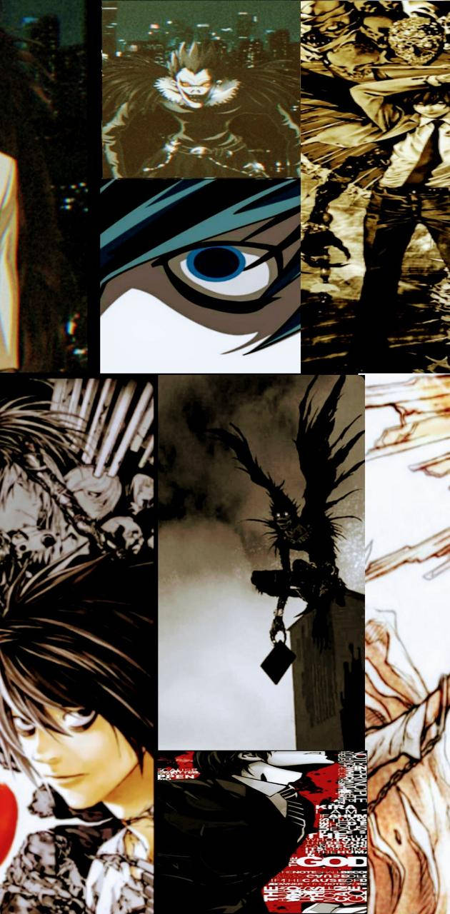 Death Note, blue eye, black and white art, HD Phone Wallpaper