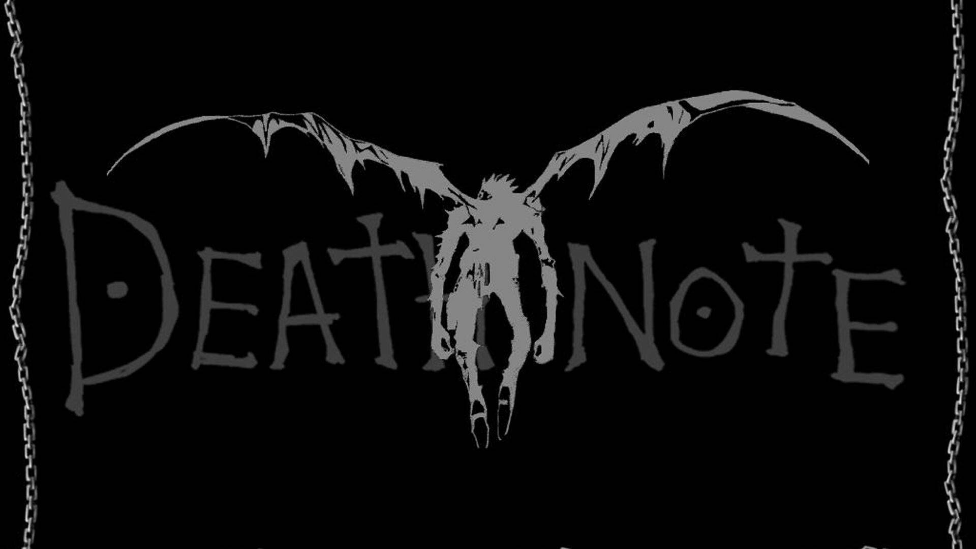 Death Note, Death Note logo, winged figure, Full HD Desktop Wallpaper