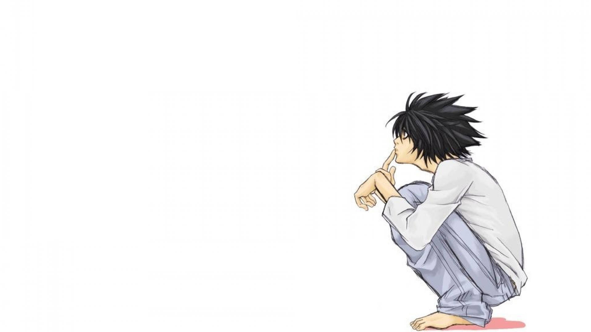 Death Note Aesthetic, spiky-haired anime boy, red spot, Full HD Desktop Wallpaper