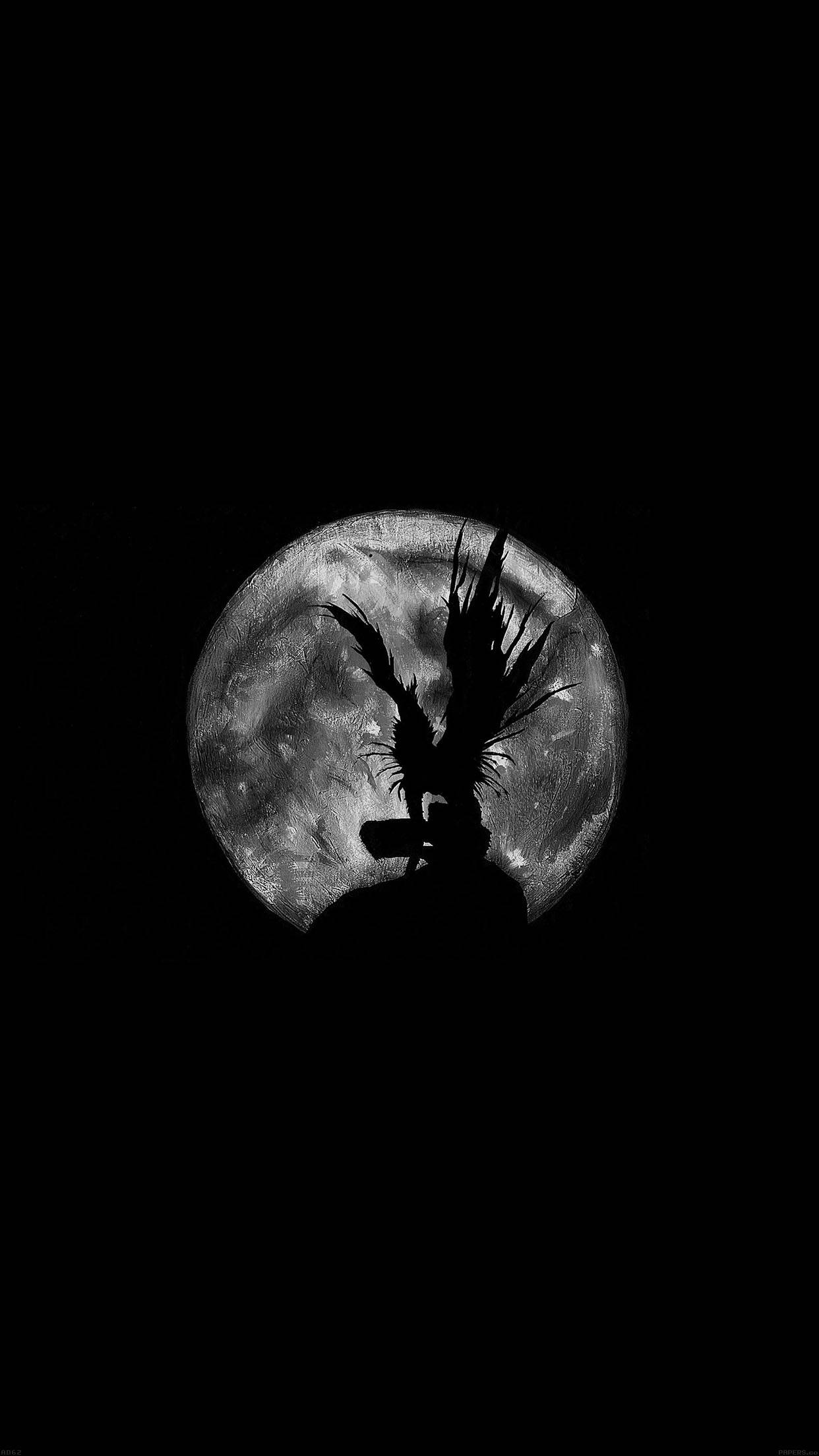 Death Note, winged figure, rock, Full HD Phone Wallpaper