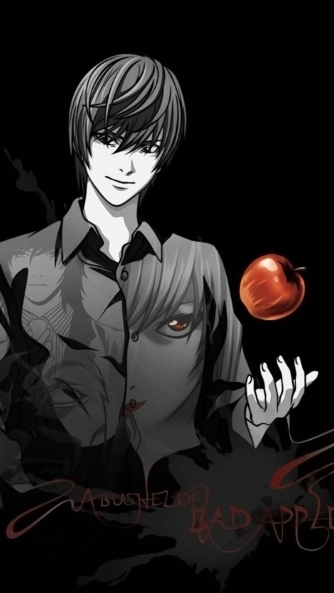 Light, Death Note, apple, Full HD Phone Wallpaper