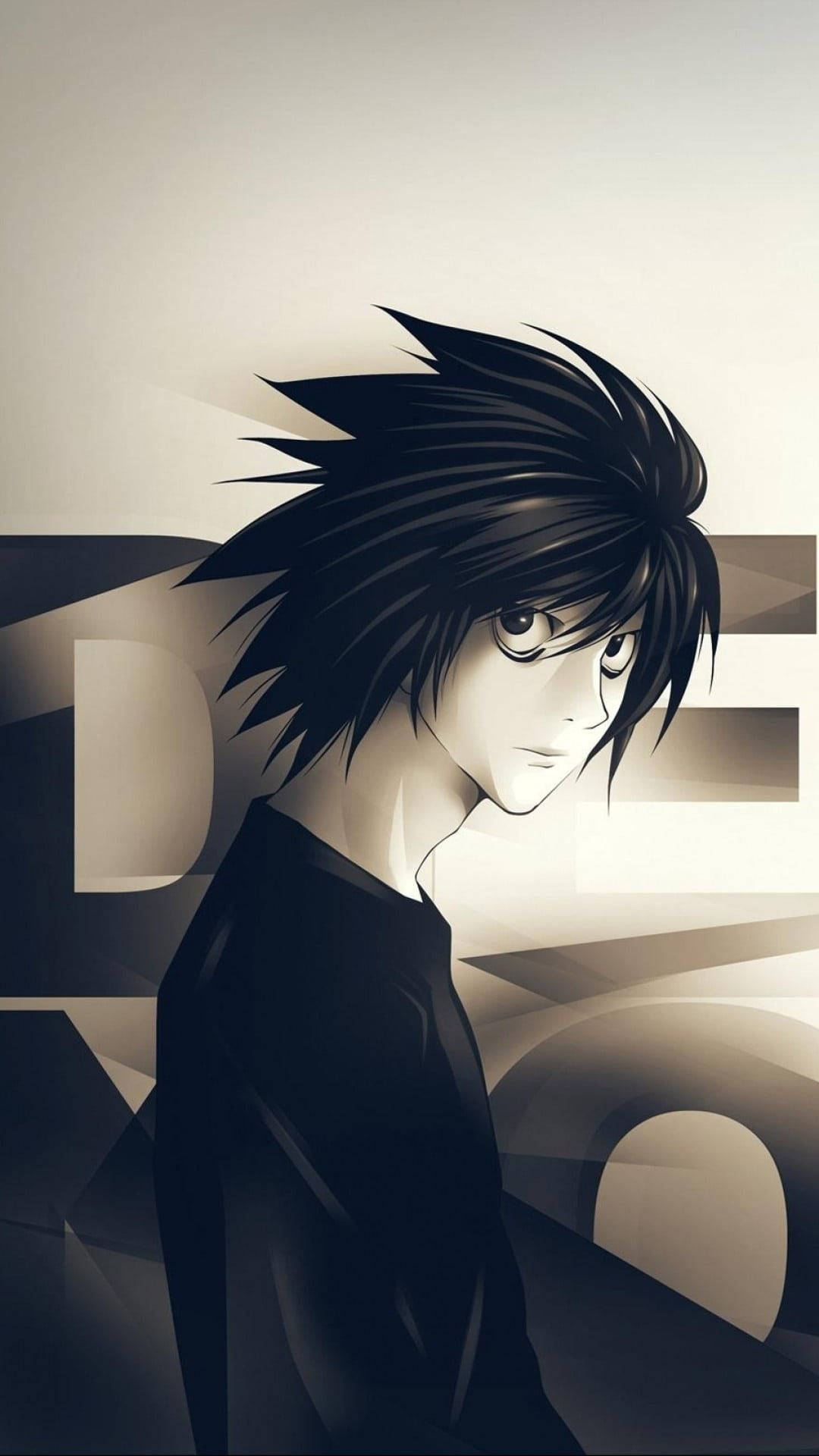 L, Death Note, anime character, Full HD Phone Wallpaper