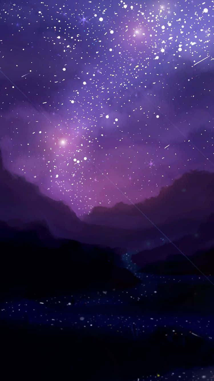 Death Note, iPhone, starry purple night sky, HD Phone Wallpaper