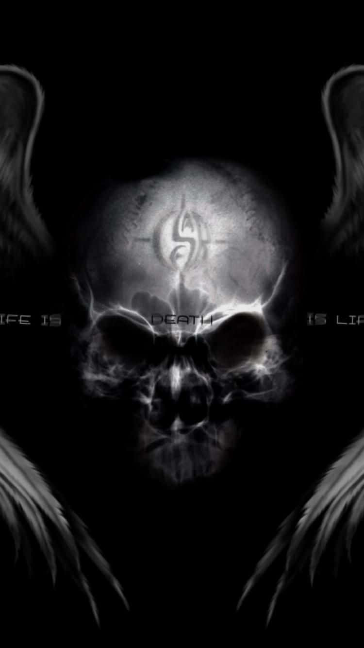 Death Note, iPhone, x-ray style skull, HD Phone Wallpaper