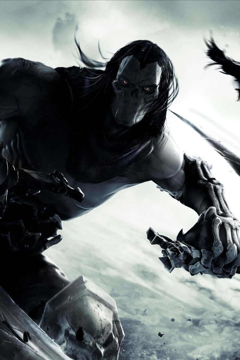 Death Note iPhone, dark fantasy warrior, glowing red eyes, SD Phone Wallpaper