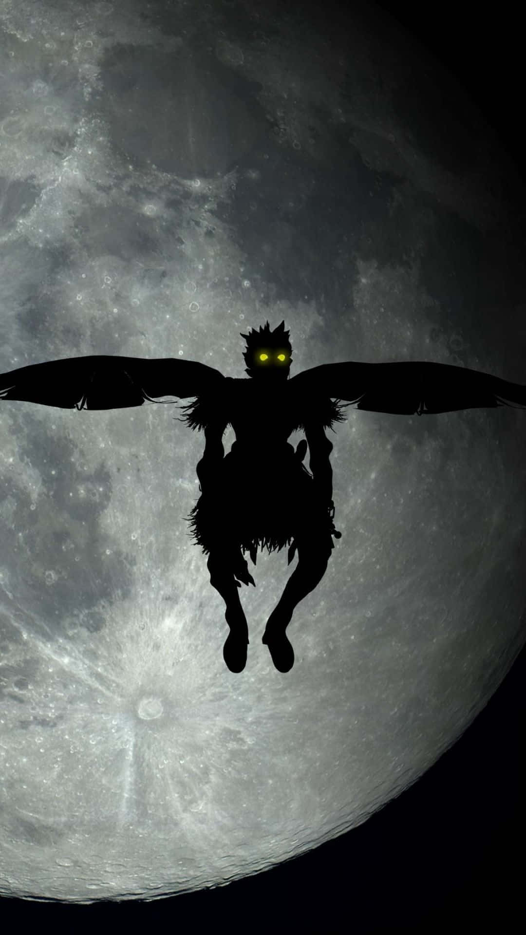 Death Note, iPhone, winged silhouette, Full HD Phone Wallpaper