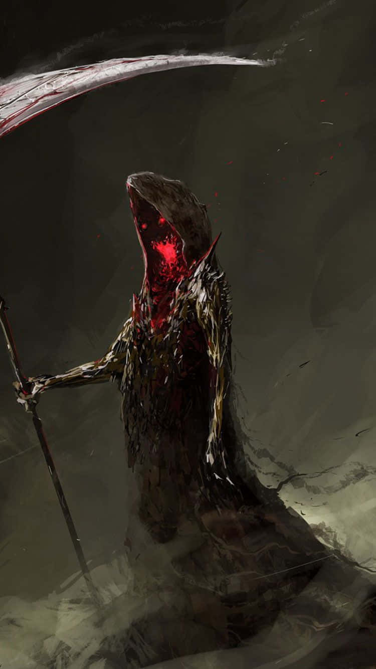 Death Note, grim reaper, glowing red eyes, HD Phone Wallpaper