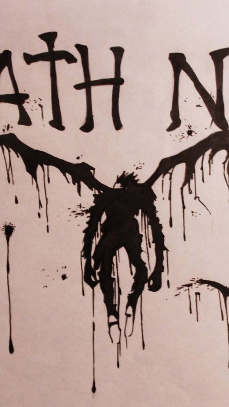 Death Note, iPhone, black ink illustration, HD Phone Wallpaper
