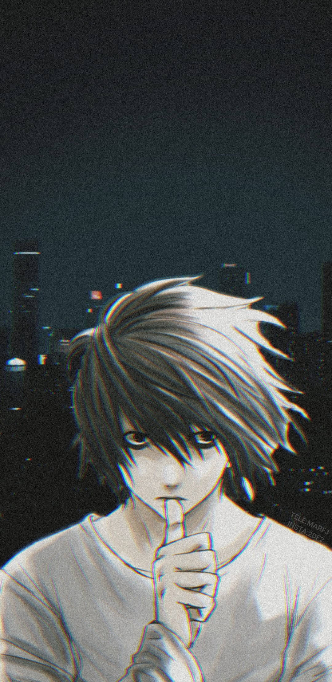 L, Death Note, spiky hair, Full HD Phone Wallpaper