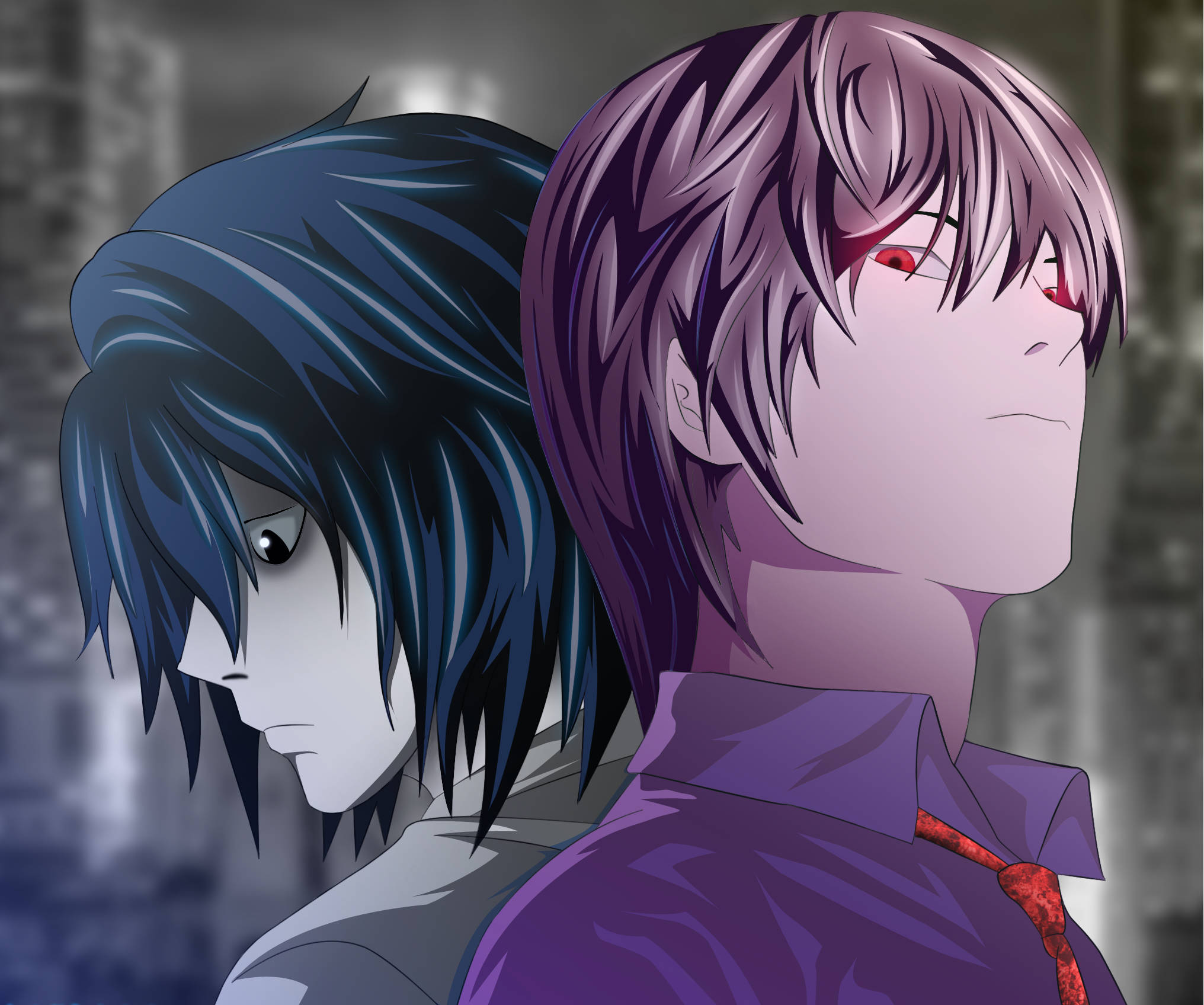Death Note, L, anime characters, Full HD Desktop Wallpaper