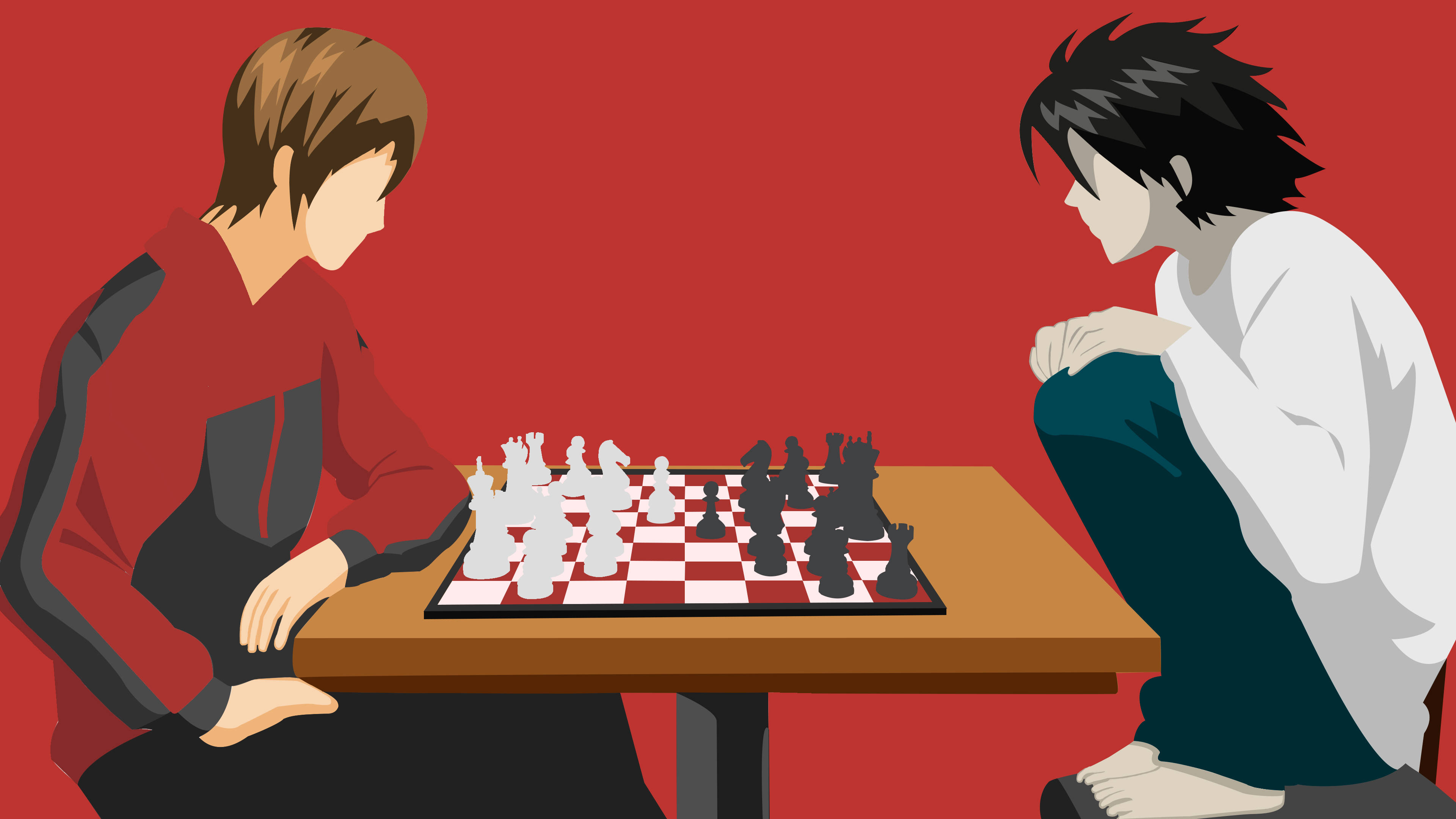 Death Note, L, Light, 4K Desktop Wallpaper