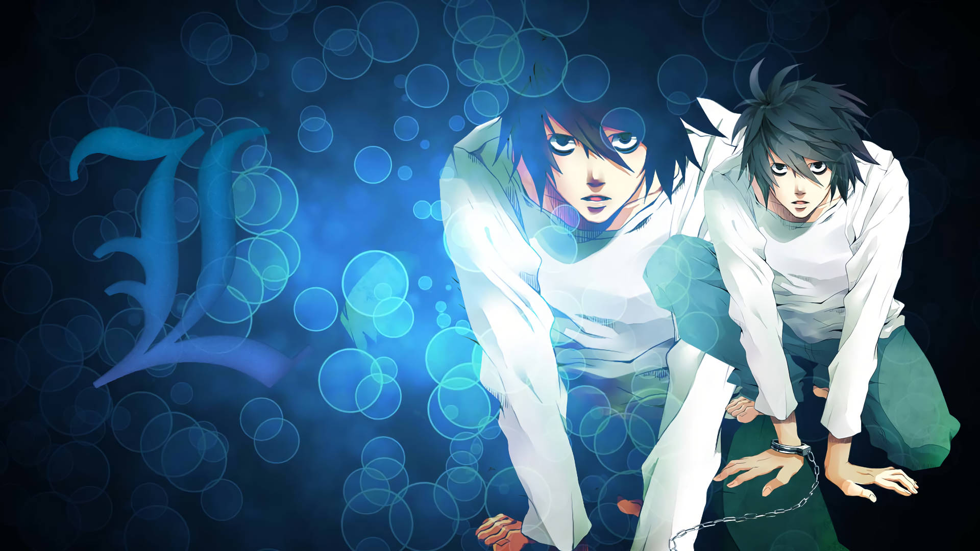 Death Note, L, white shirts, Full HD Desktop Wallpaper