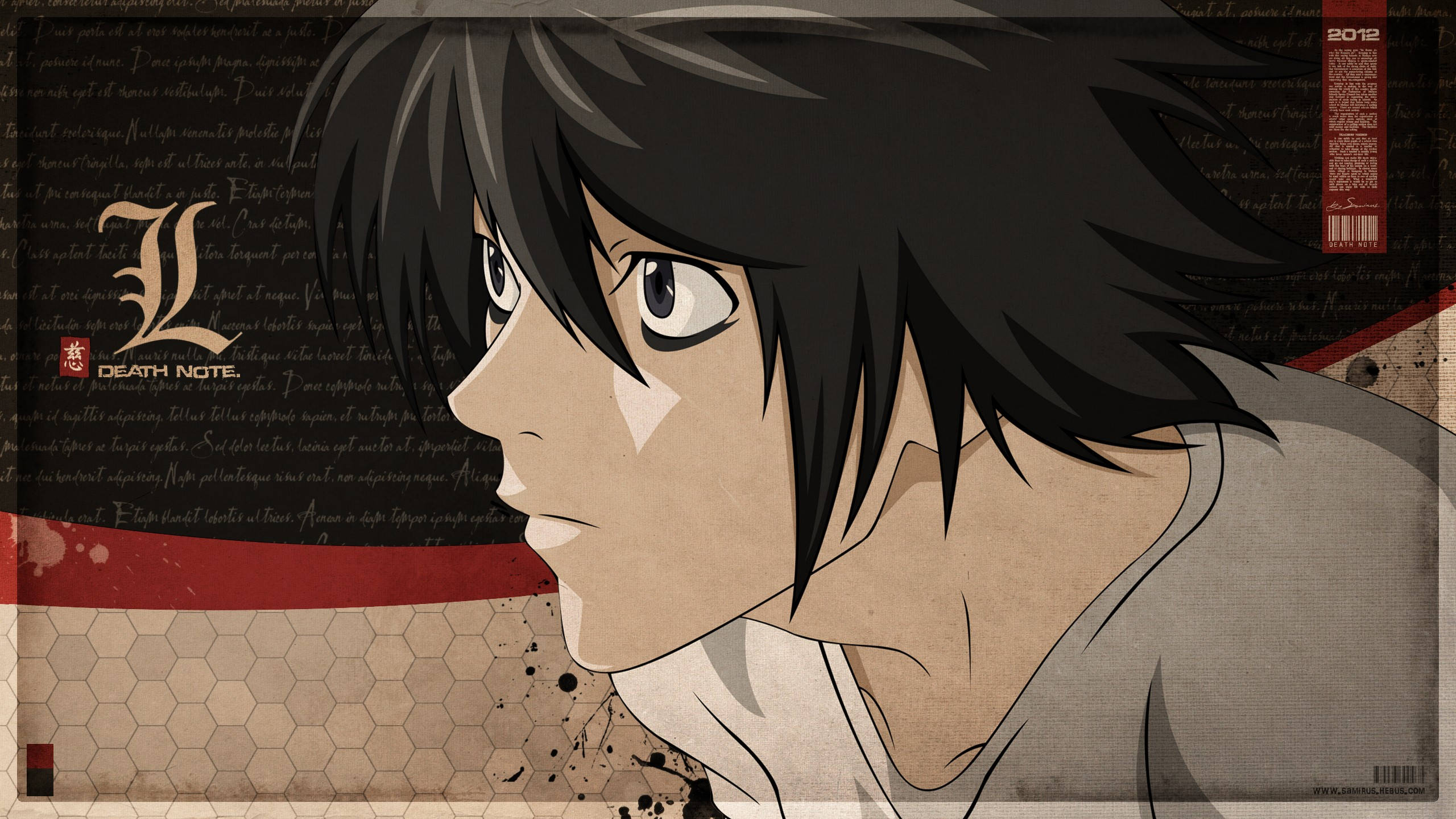 Death Note, L, anime character L, 2K Desktop Wallpaper