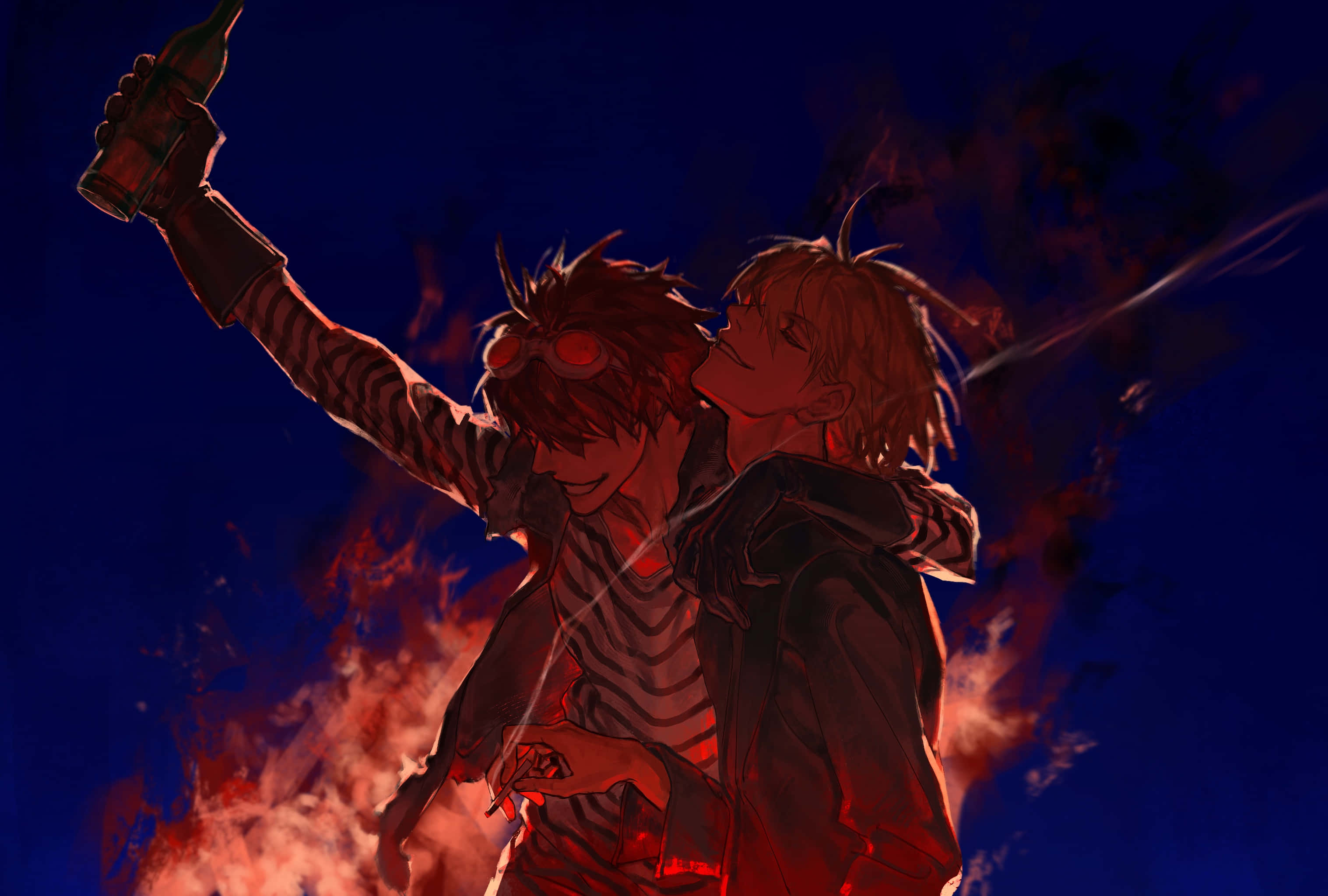 Death Note Matt, anime characters, dark sky, 2K Desktop Wallpaper