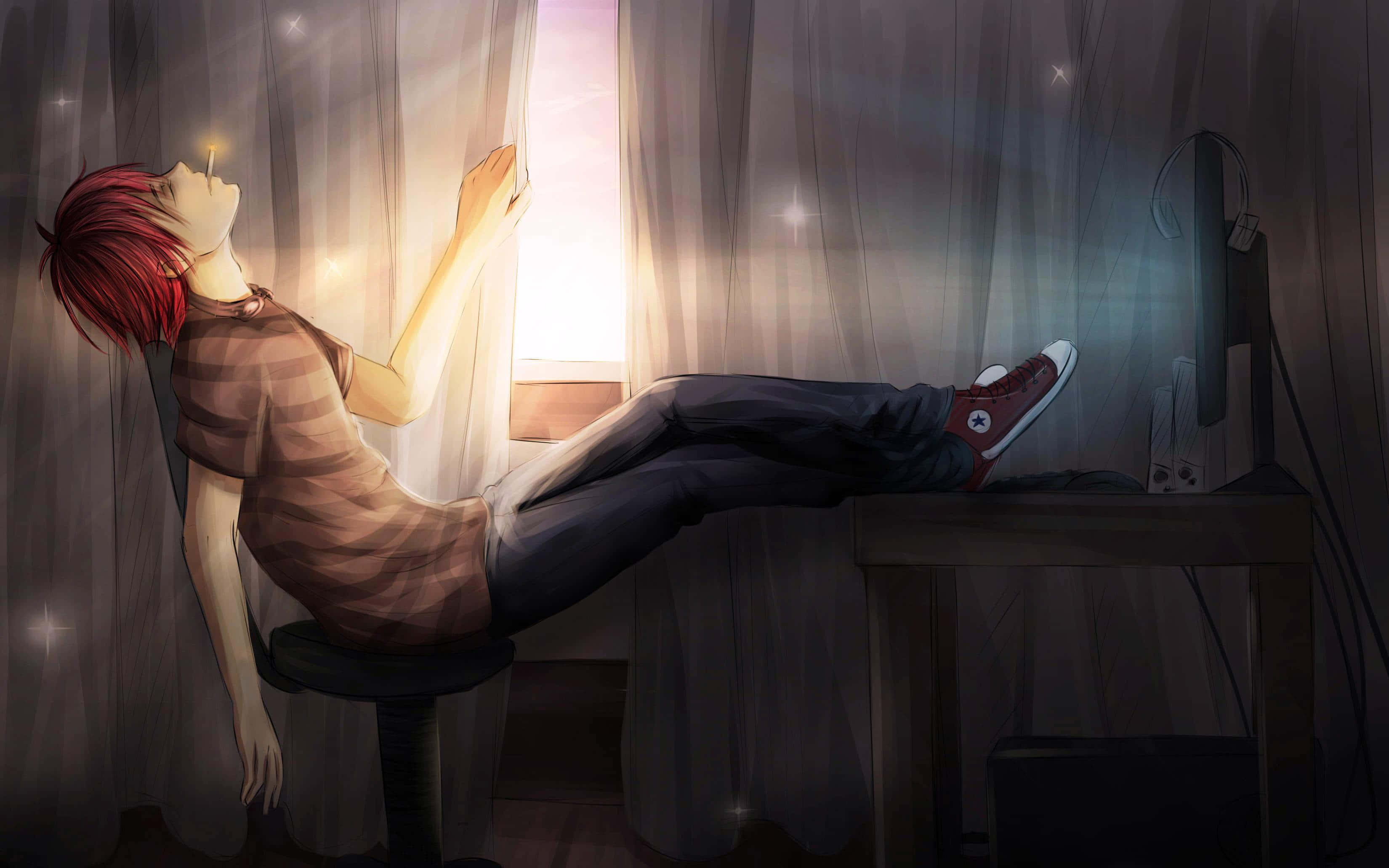 Matt, Death Note, red-haired anime boy, 2K Desktop Wallpaper