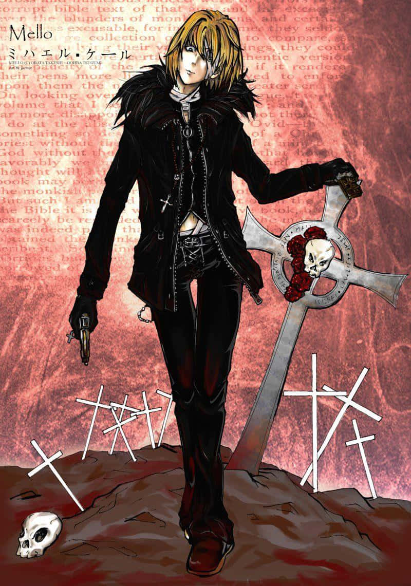Death Note, Mello, graveyard, SD Phone Wallpaper