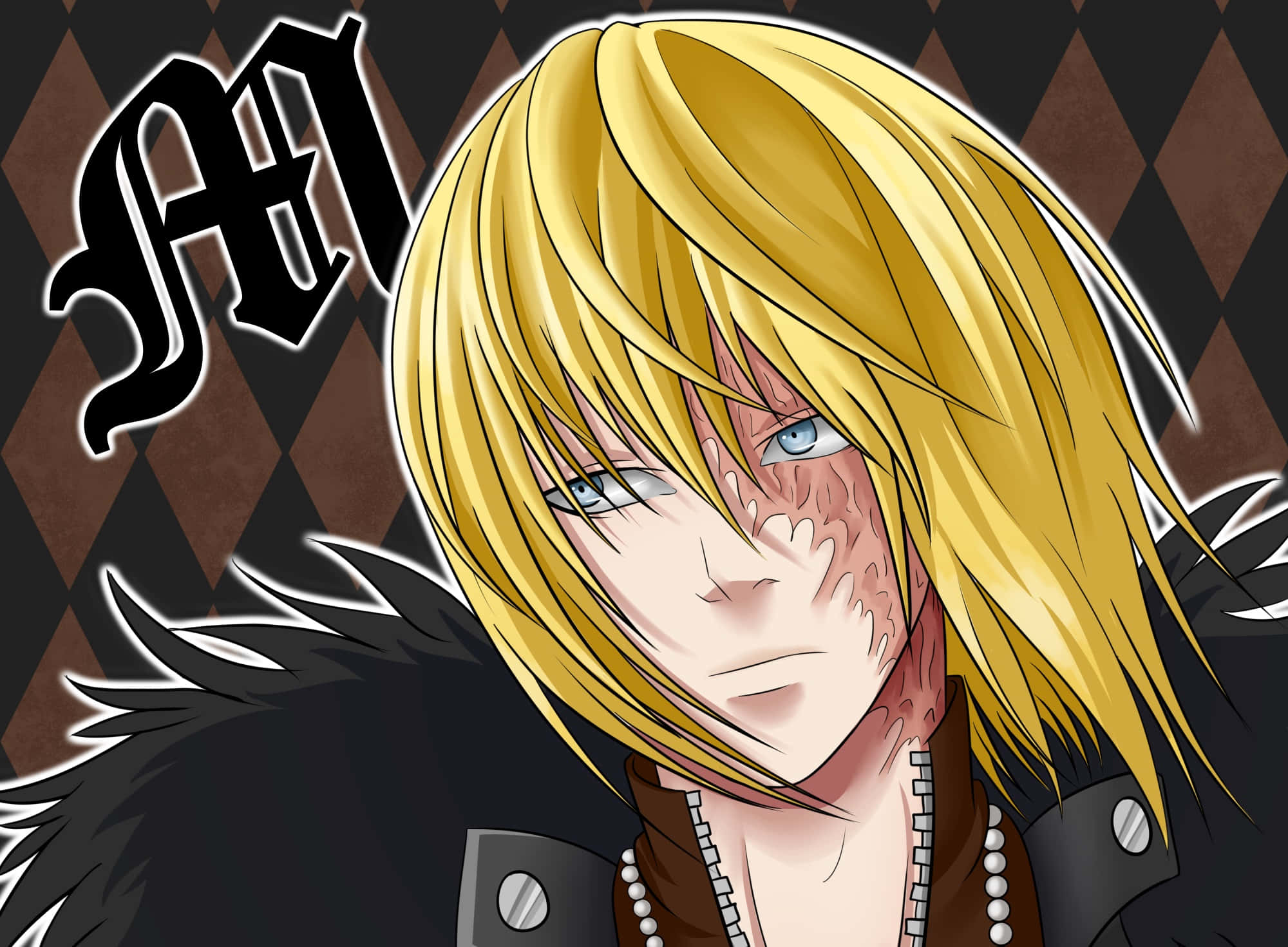 Death Note, Mello, black jacket with fur collar, Full HD Desktop Wallpaper
