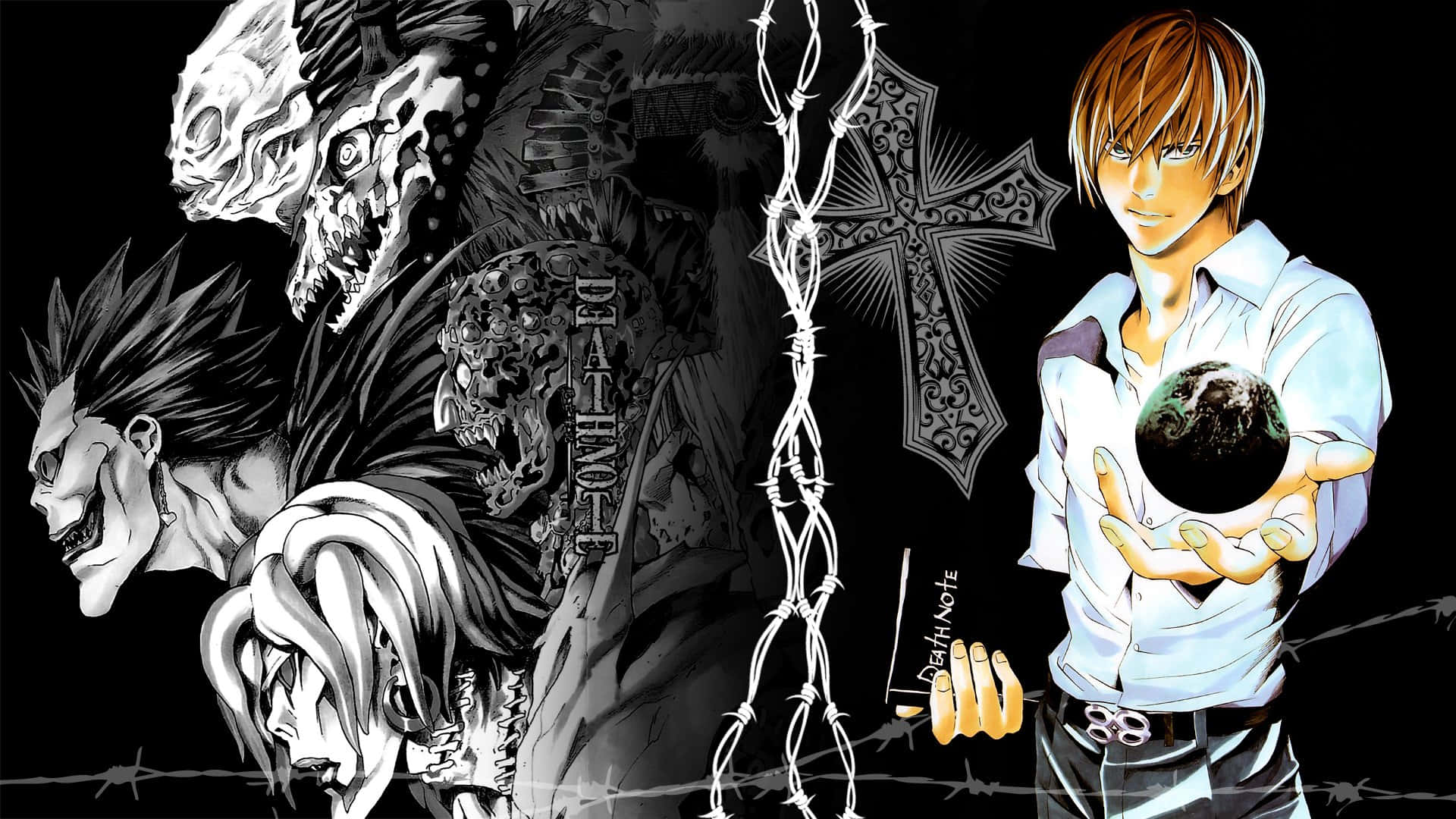 Death Note, Rem, globe, Full HD Desktop Wallpaper