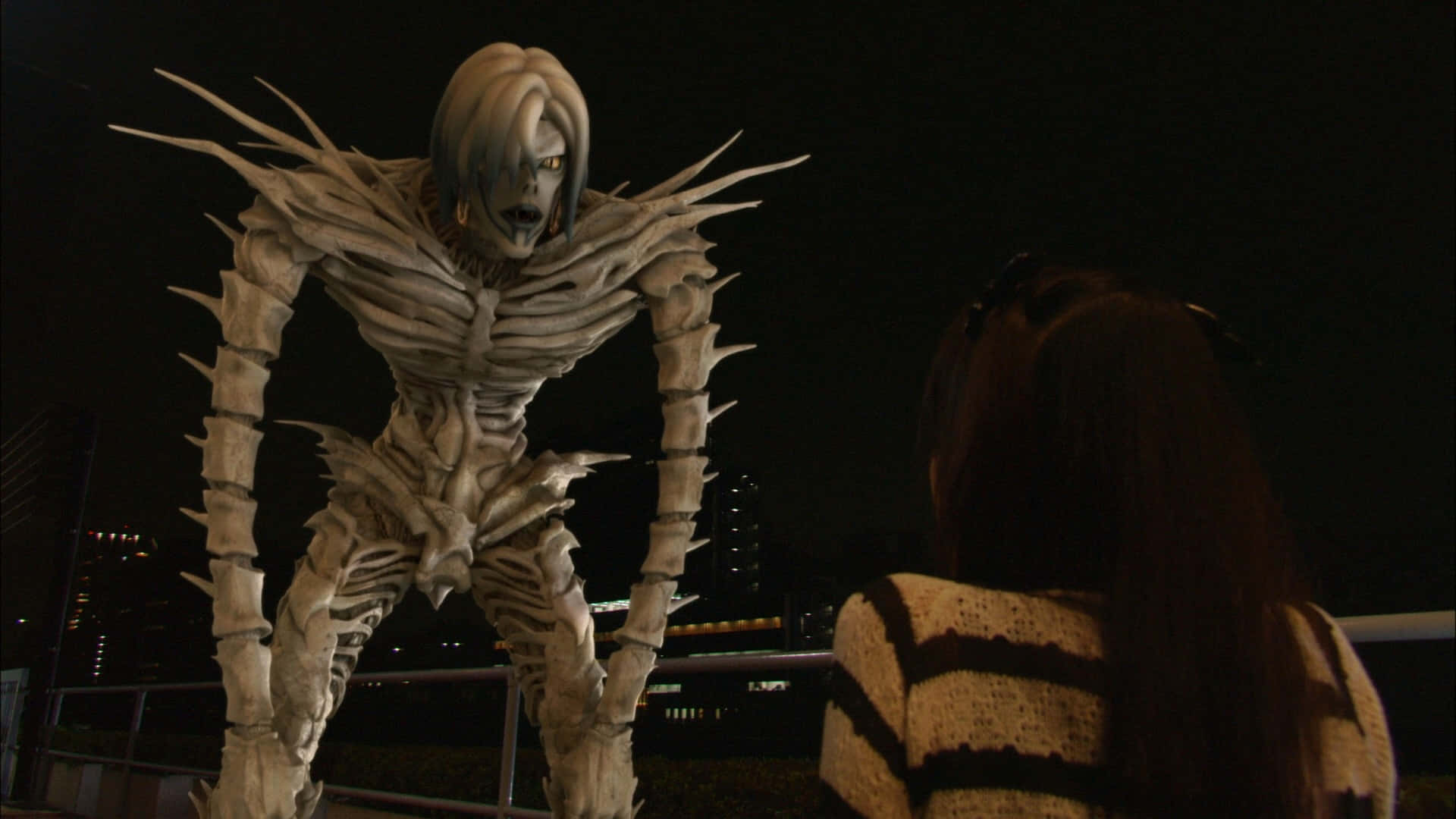 Death Note Rem, skeletal anime monster, girl, Full HD Desktop Wallpaper