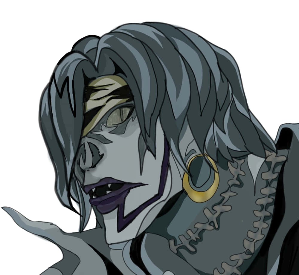 Death Note Rem, gray hair, purple accents, SD Desktop Wallpaper
