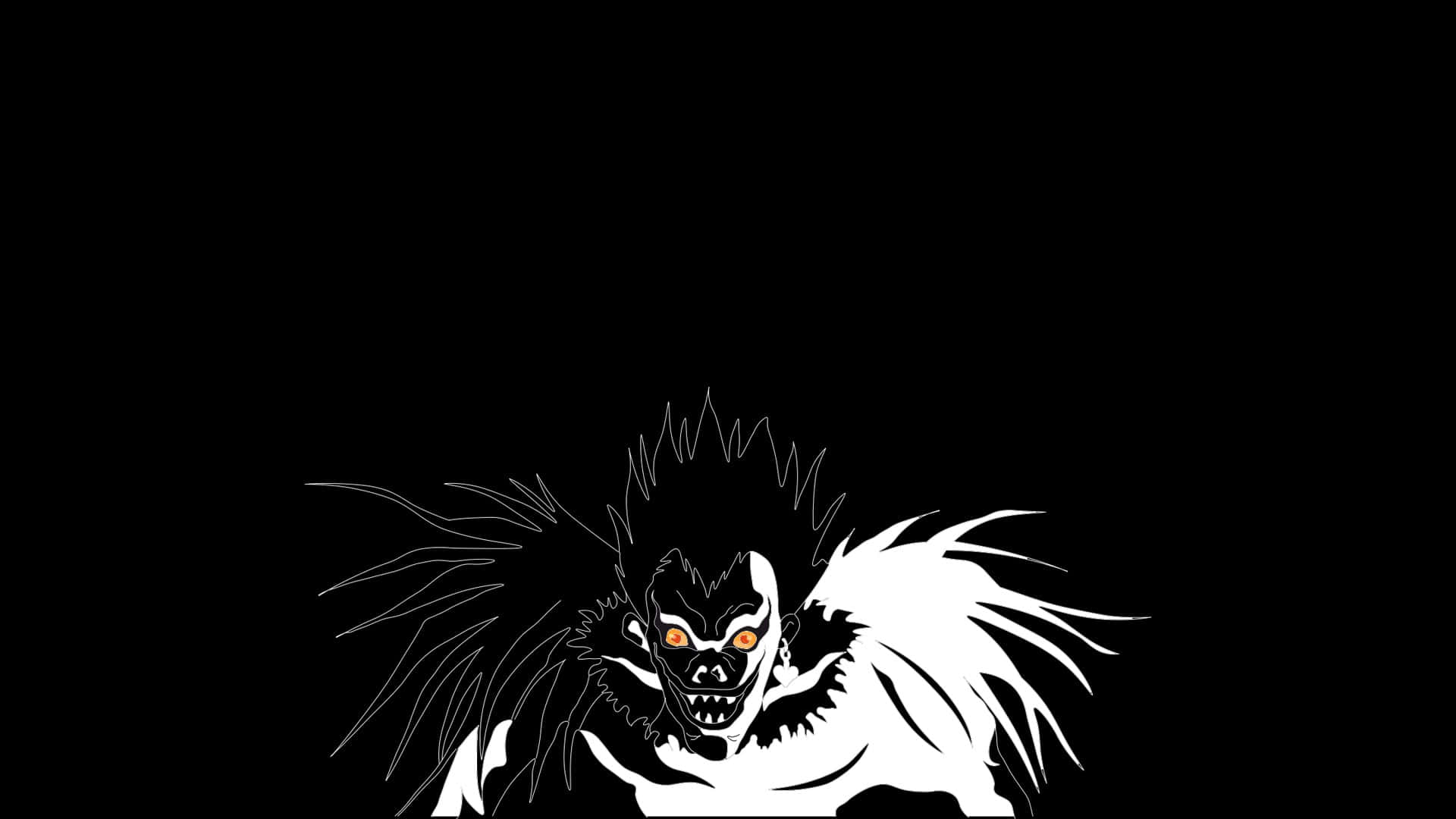 Ryuk, Death Note, glowing orange eyes, Full HD Desktop Wallpaper