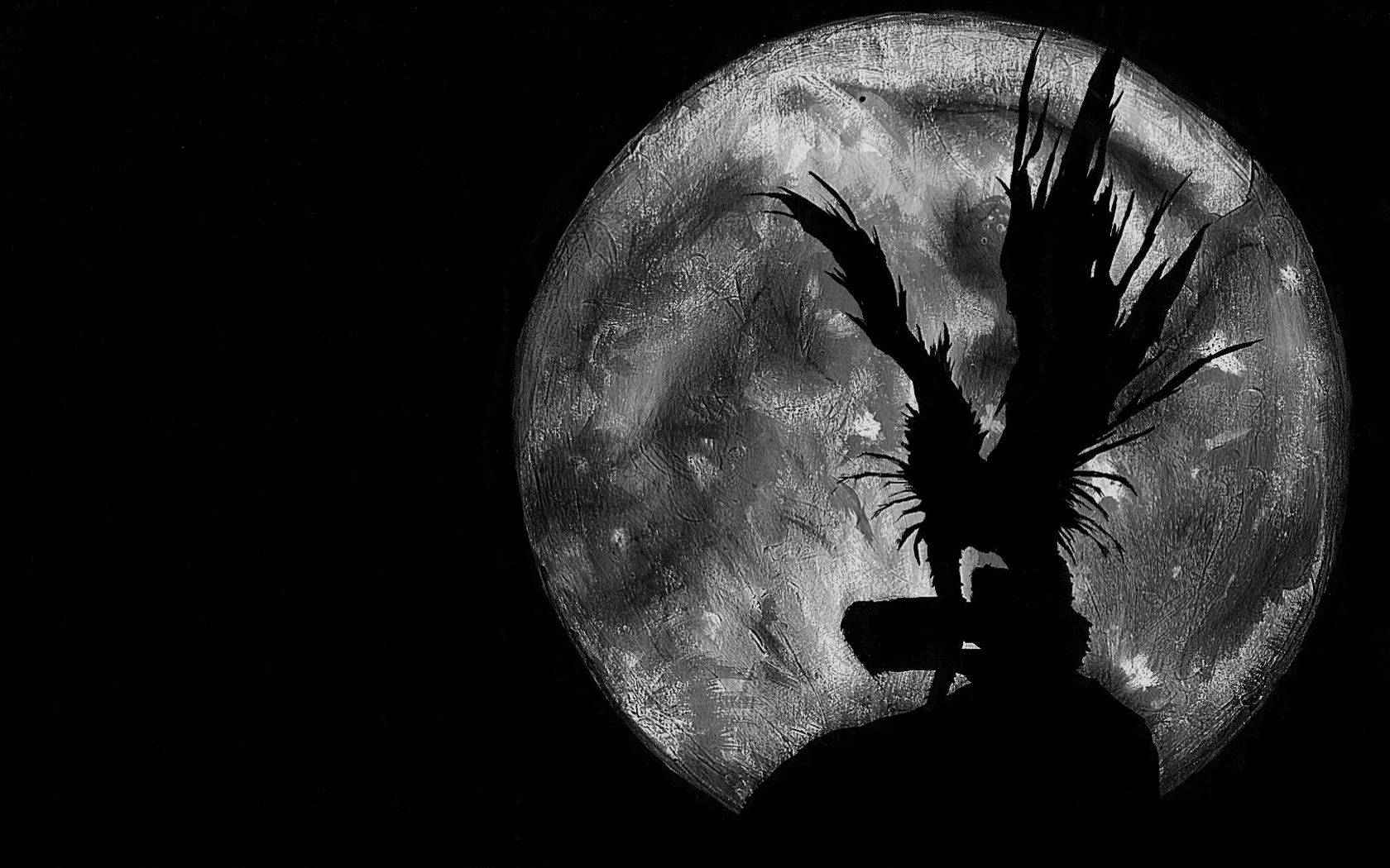 Ryuk, Death Note, moon, HD Desktop Wallpaper