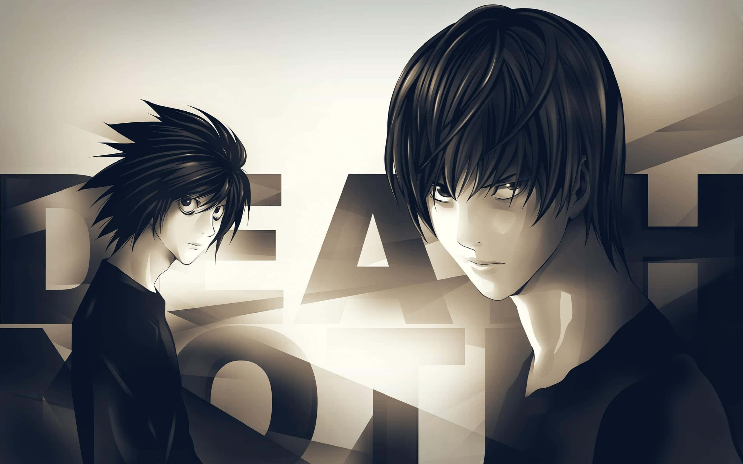 Death Note, Ryuk, monochrome tones, 2K Desktop Wallpaper