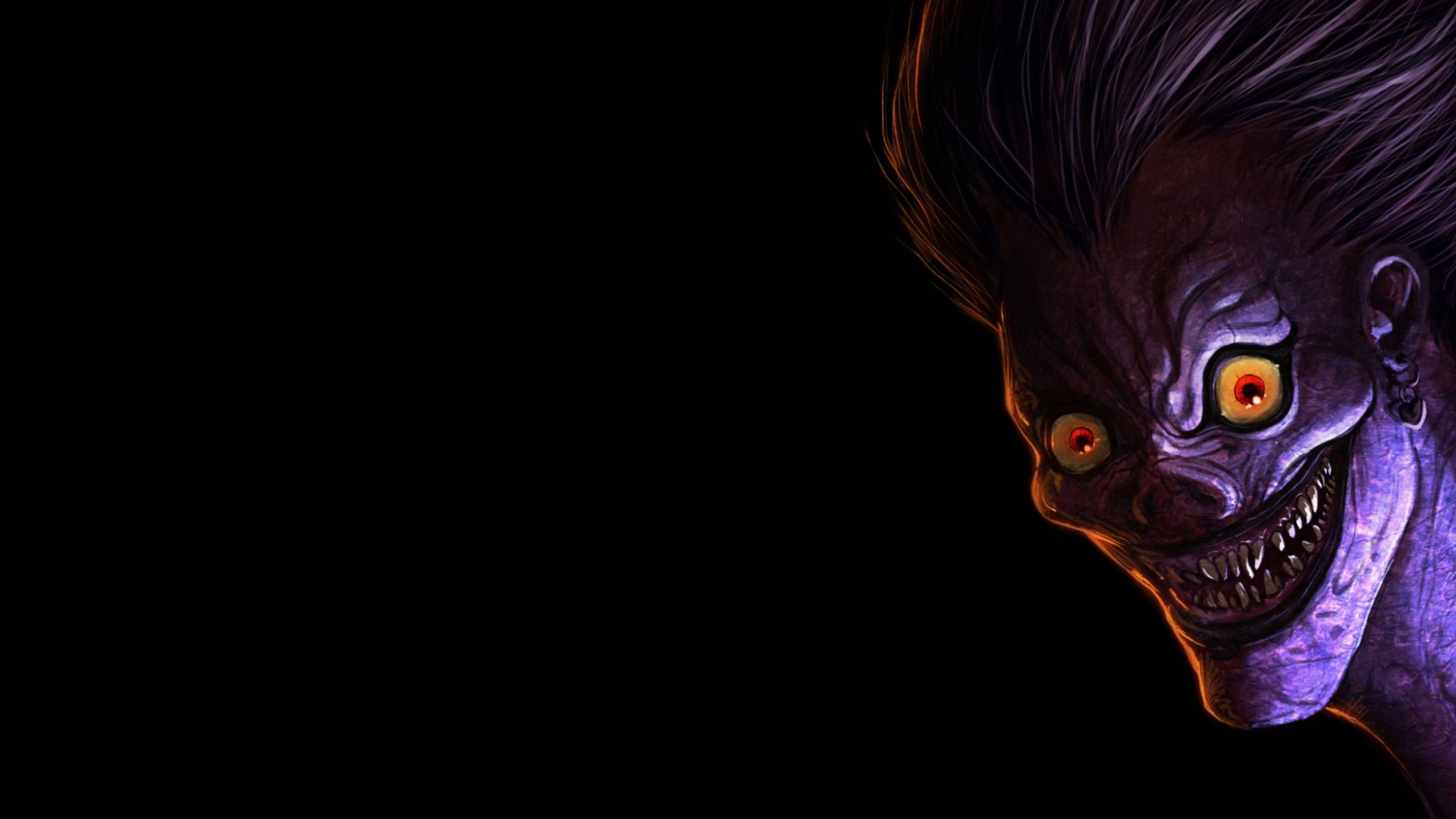 Ryuk, Death Note, purple, 4K Desktop Wallpaper